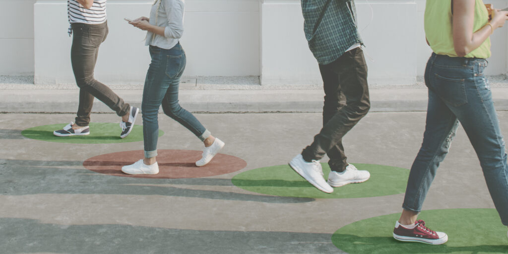 people walking outdoors